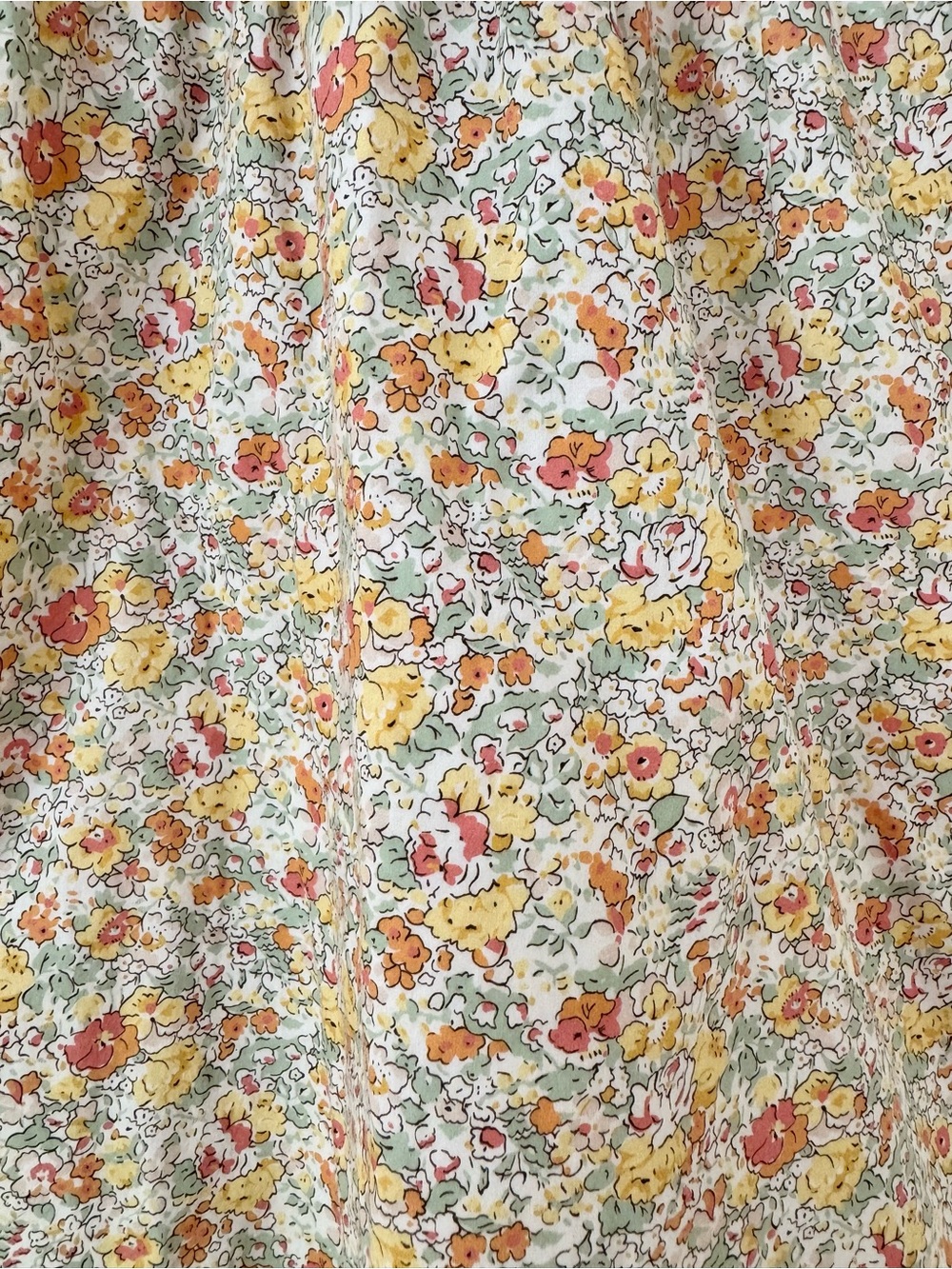 Olivier London Liberty Print Floral Dress Yellow, Orange & Green Size 4/5 EUC - Picture 12 of 14